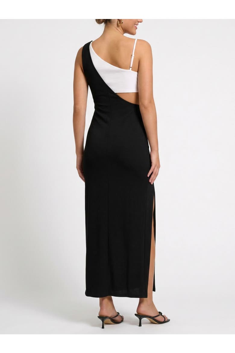 Phoenix One Shoulder Maxi Gown, Alternate, color, Black Eggshell