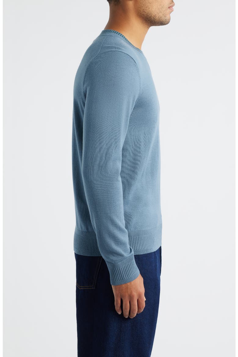Merino Wool Crewneck Sweater, Alternate, color, GREYISH BLUE