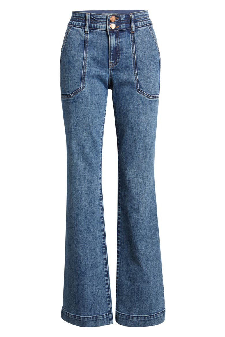 Madison High Waist Bootcut Jeans, Alternate, color, MID BLUE