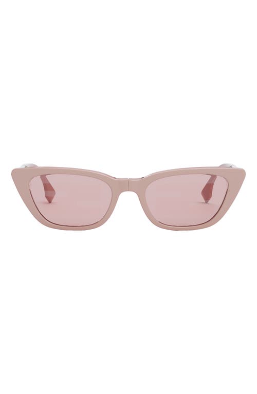 'Fendi Baguette Anniversary 53mm Cat Eye Sunglasses in Shiny Pink/Solid Pink 