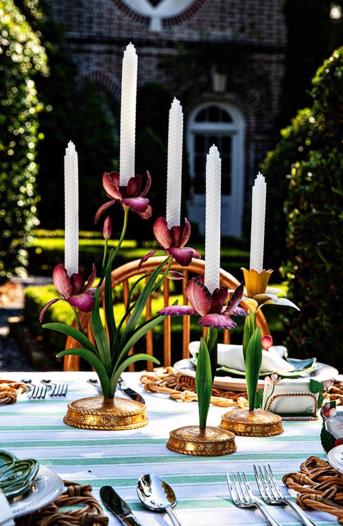 Juliska Meadow Walk Iris 14 Centerpiece Candelabra In Pink