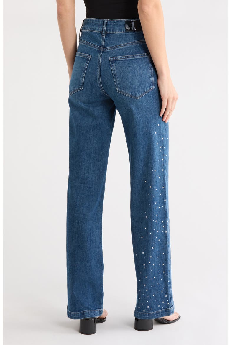 Sasha Embellished High Waist Wide Leg Jeans, Alternate, color, LAURENA EMBELLISHED