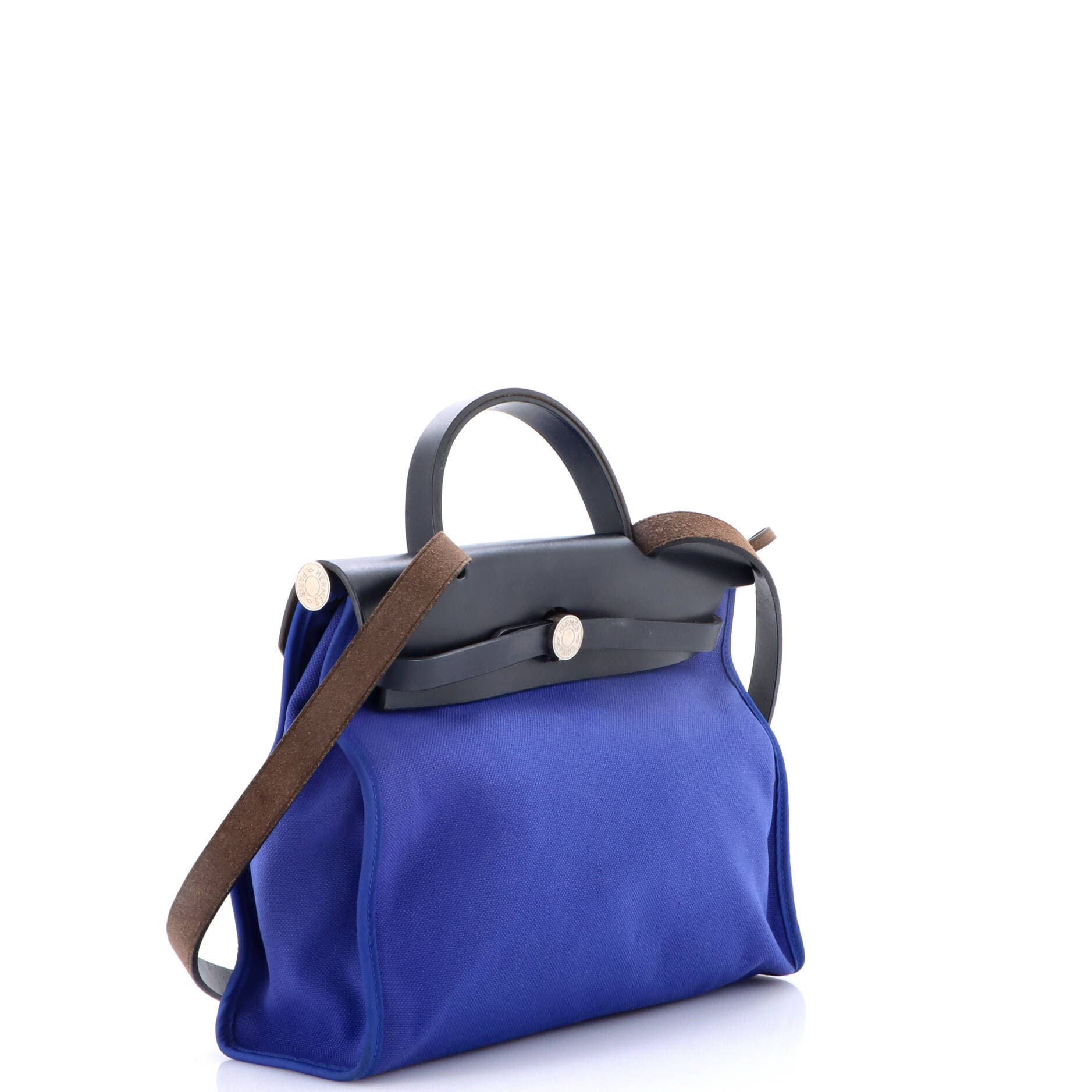 Herbag Zip Leather and Toile 31, Alternate, color, Blue