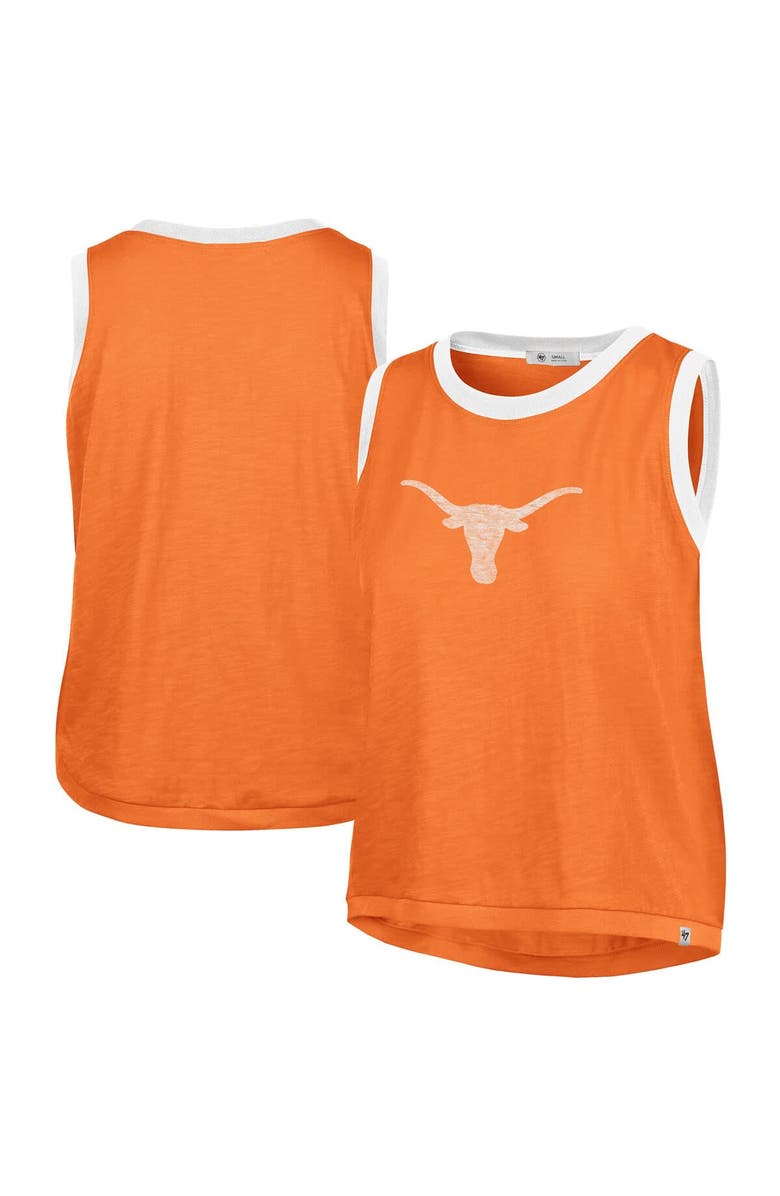 '47 Women's '47 Texas Orange Texas Longhorns Premier Ringer Tank Top, Main, color, Burnt Orange