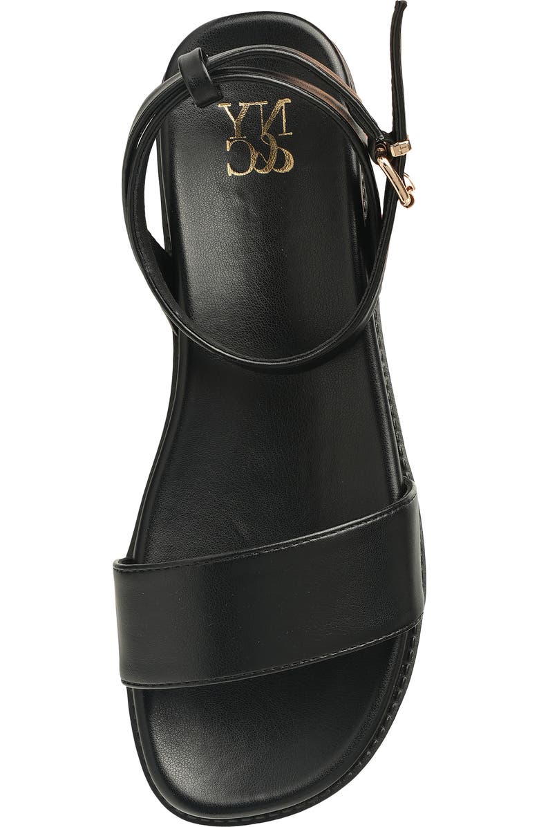 NEW YORK AND COMPANY Charli Ankle Strap Platform Sandal, Alternate, color, Black