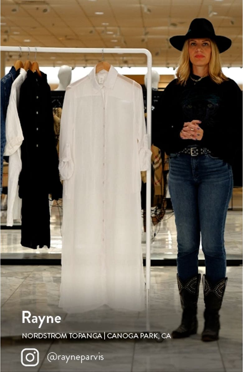 Easy Does It Sheer Chiffon Cover-Up Shirtdress, sales video thumbnail