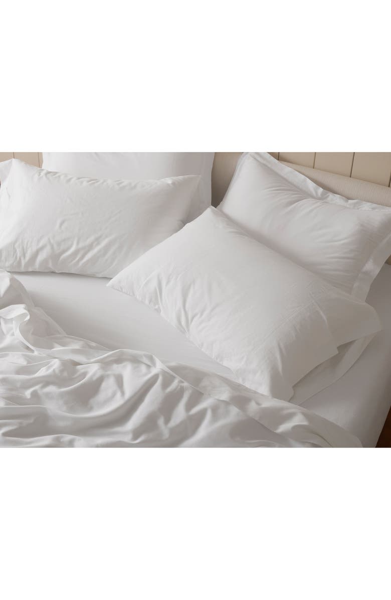 Coyuchi Cloud Soft Organic Cotton Sateen Pillow Sham, Alternate, color, Alpine White