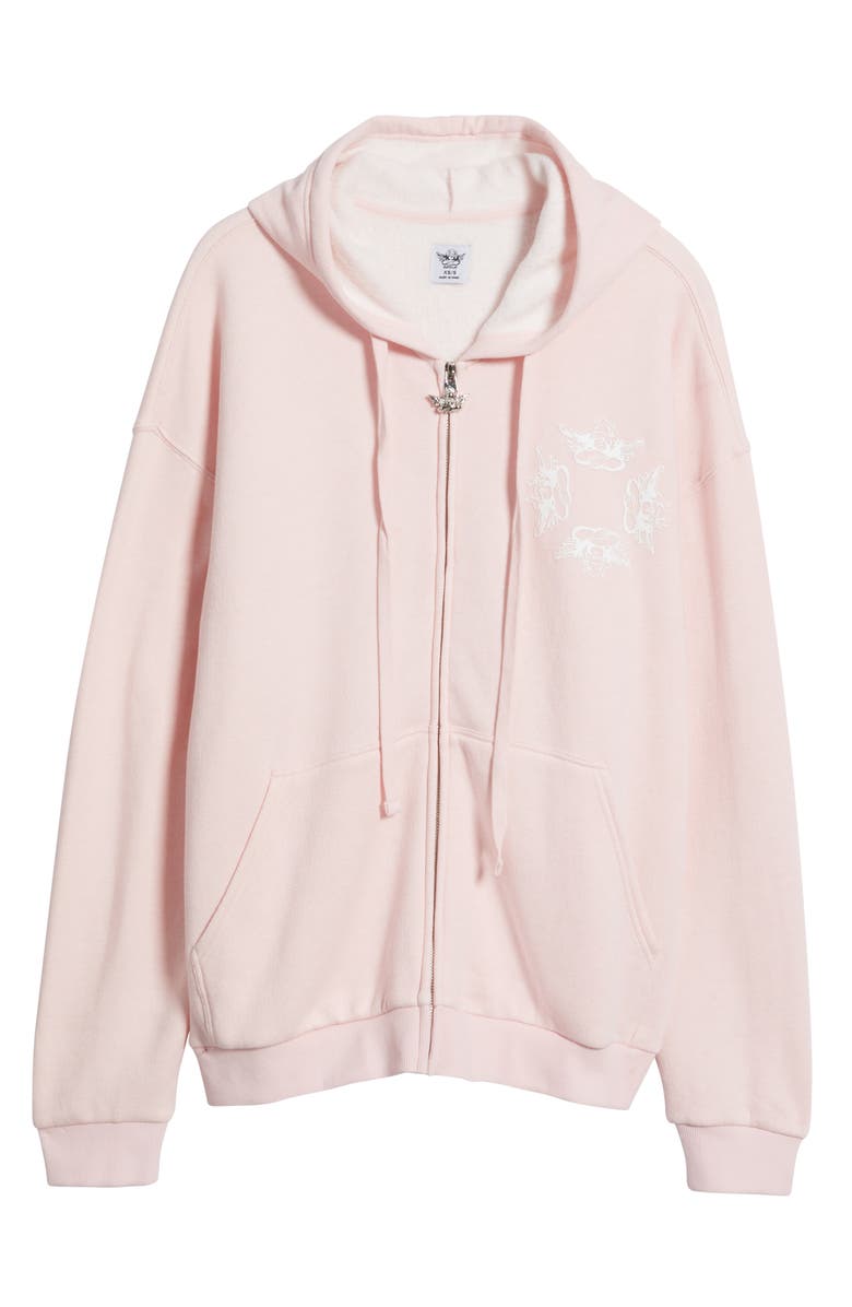 BOYS LIE Just Fore You Harley Zip Up Hoodie, Alternate, color, Pink