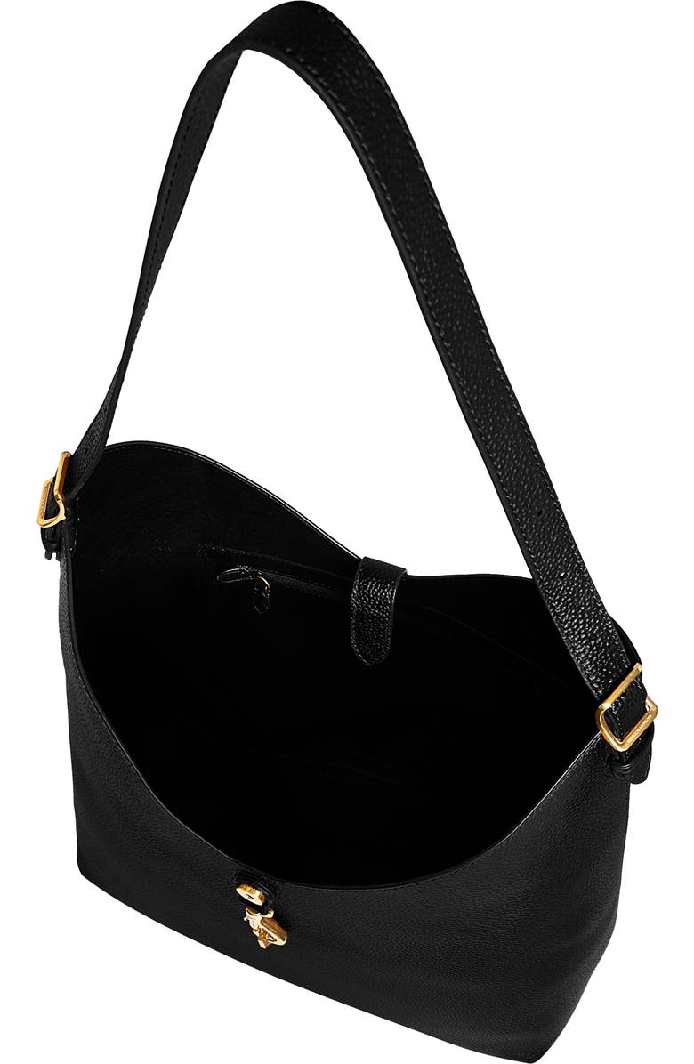 Rebecca Minkoff Megan Leather Hobo Bag, Alternate, color, Black