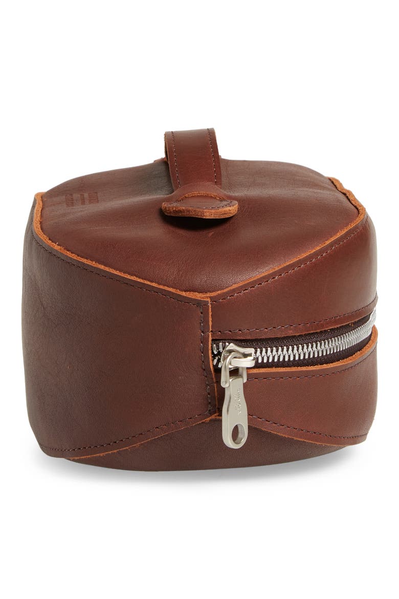 Football Leather Travel Kit, Alternate, color, MEDBROWN