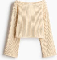 H&M Rib-knit Boat-neck Jumper