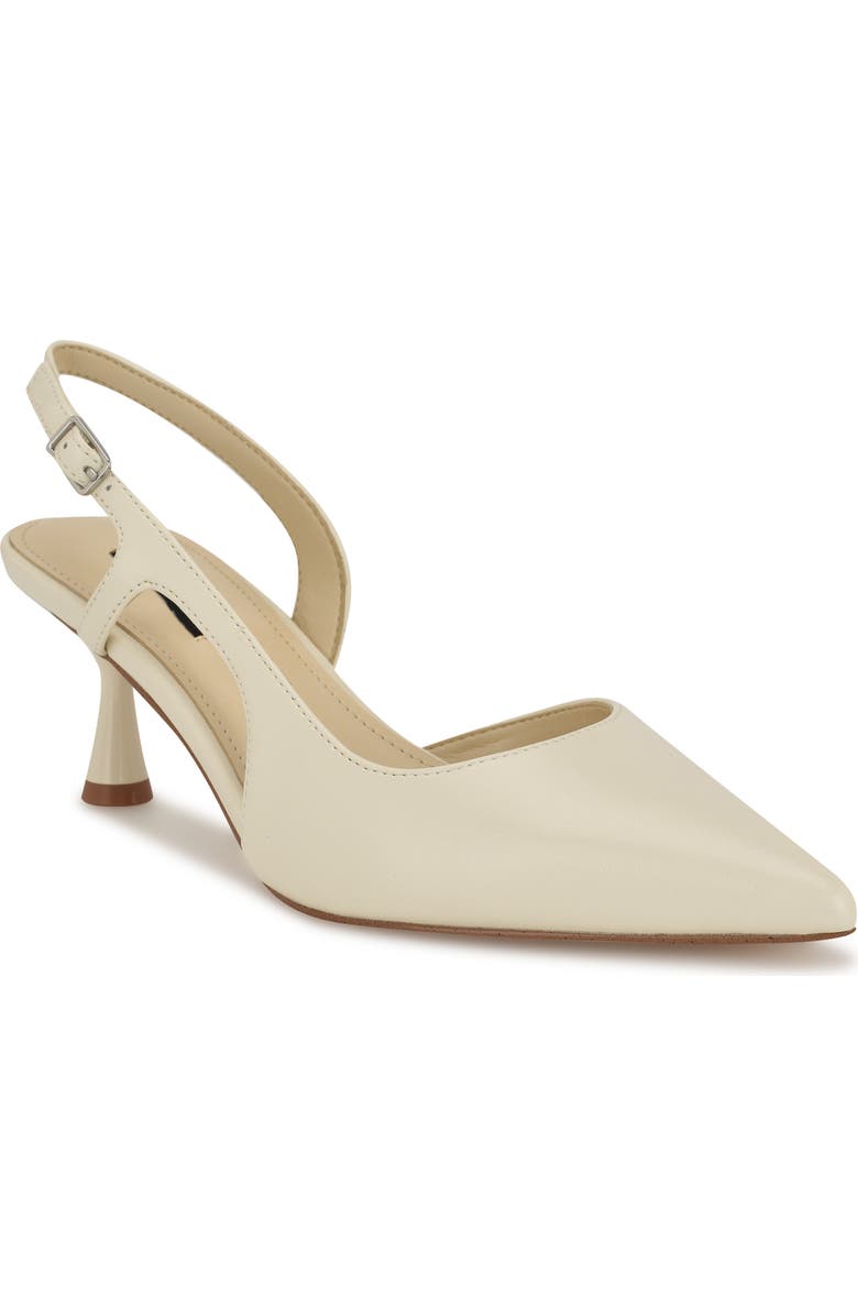 Nine West Renela Pointed Toe Slingback Pump, Main, color, Ivory