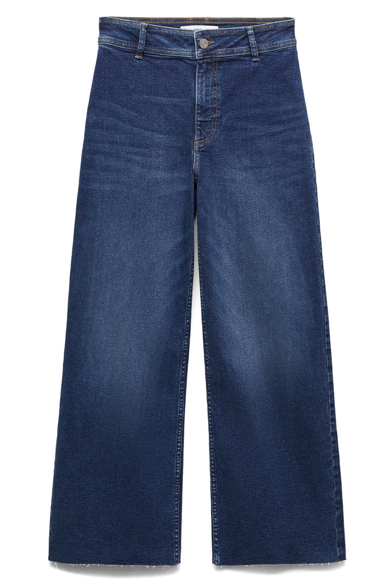 Wide Leg High Waist Jeans, Main, color, DARK BLUE