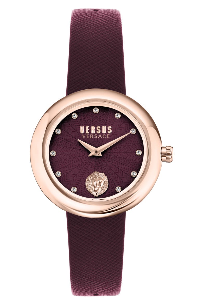 Lea Leather Strap Watch, 35mm, Main, color, IP ROSE GOLD