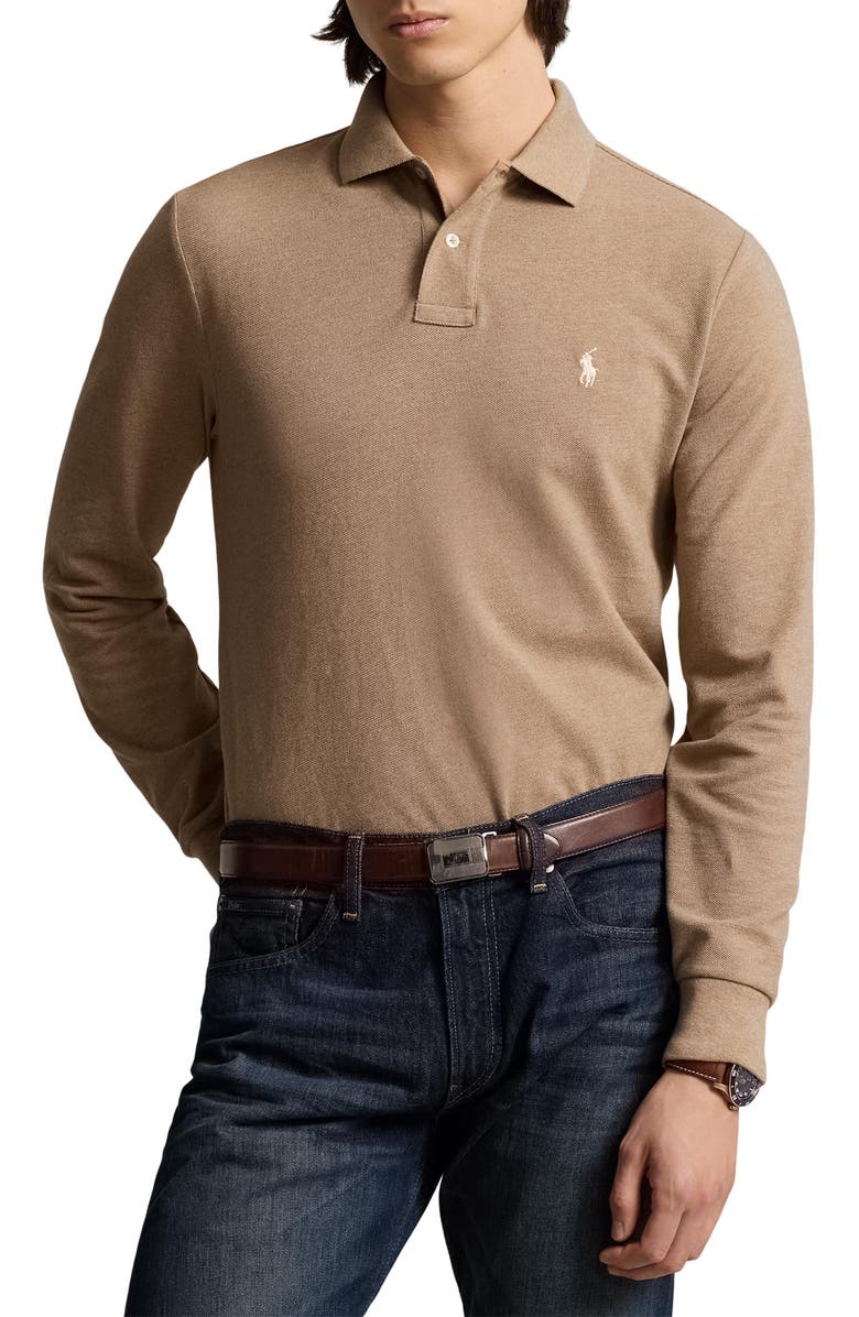 Polo Ralph Lauren Cotton Piqué Long Sleeve Polo, Main, color, 