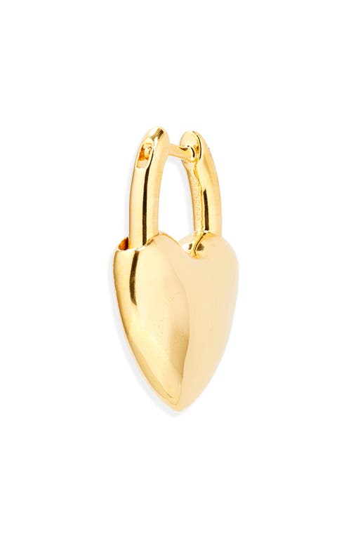Balenciaga Minnie Brass Earrings In Shiny Gold