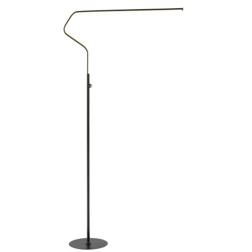 Jonathan Y Julian 65.25" Integrated Led Metal Floor Lamp In Black