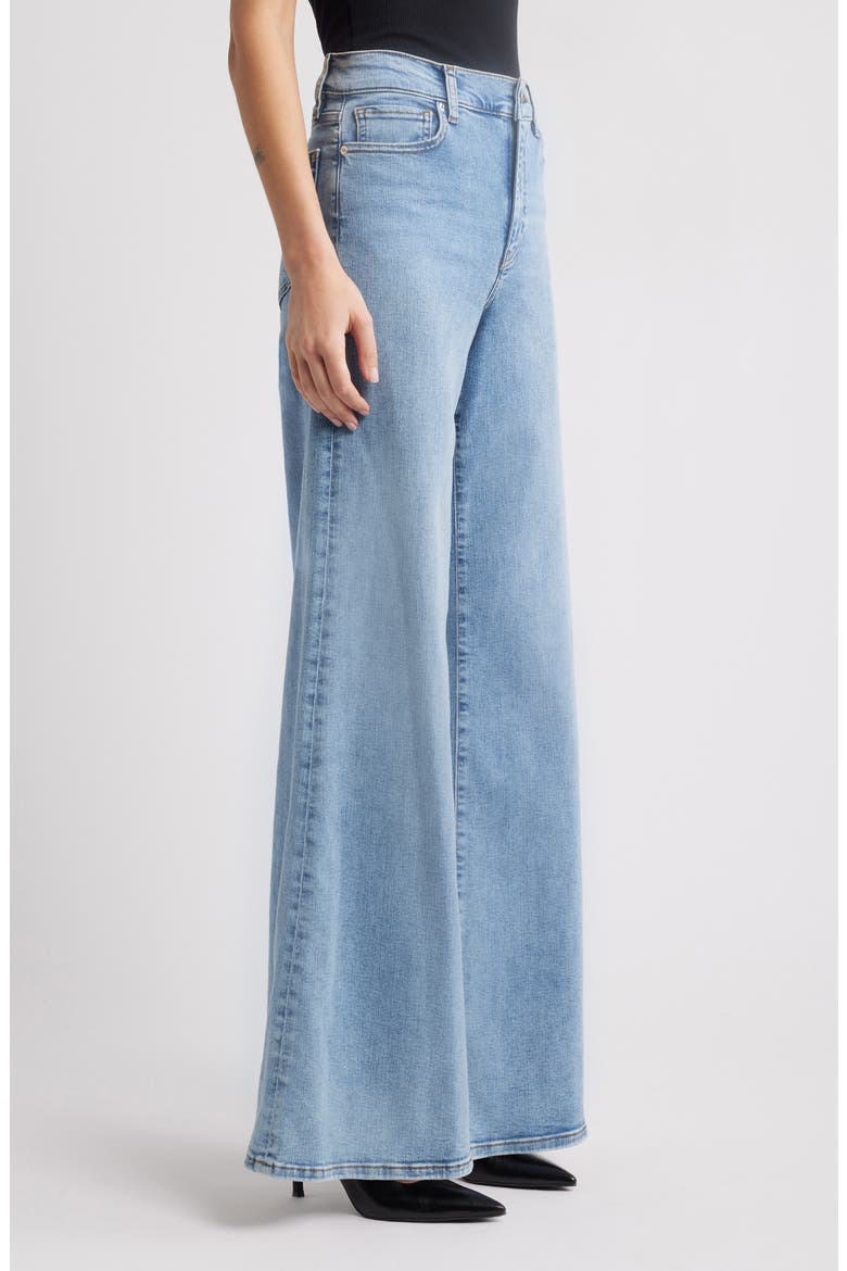 Le Palazzo High Waist Wide Leg Jeans, Alternate, color, LARK