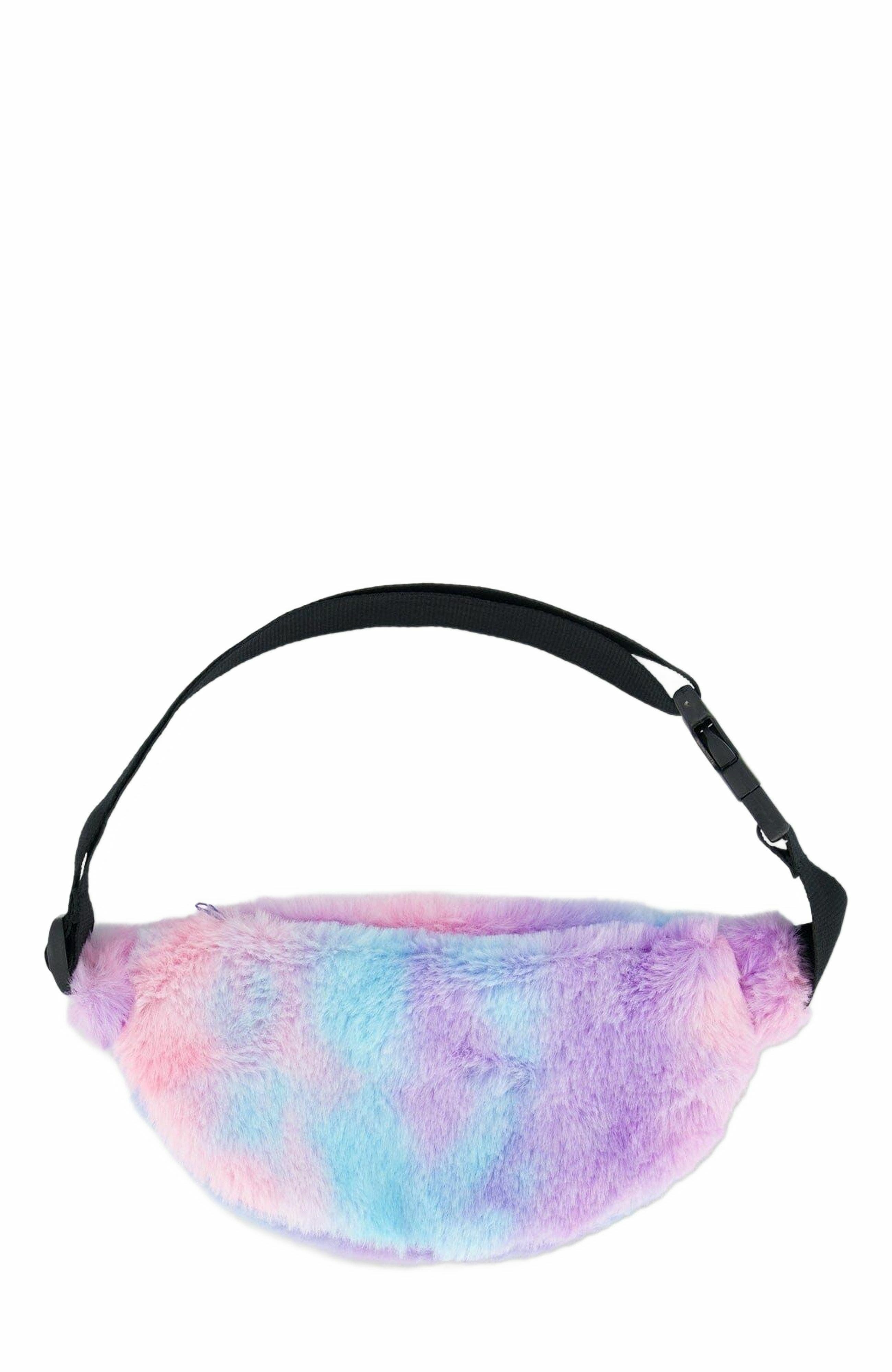 Deux par Deux Girl's Faux Fur Fanny Bag Multicolor, Alternate, color, 