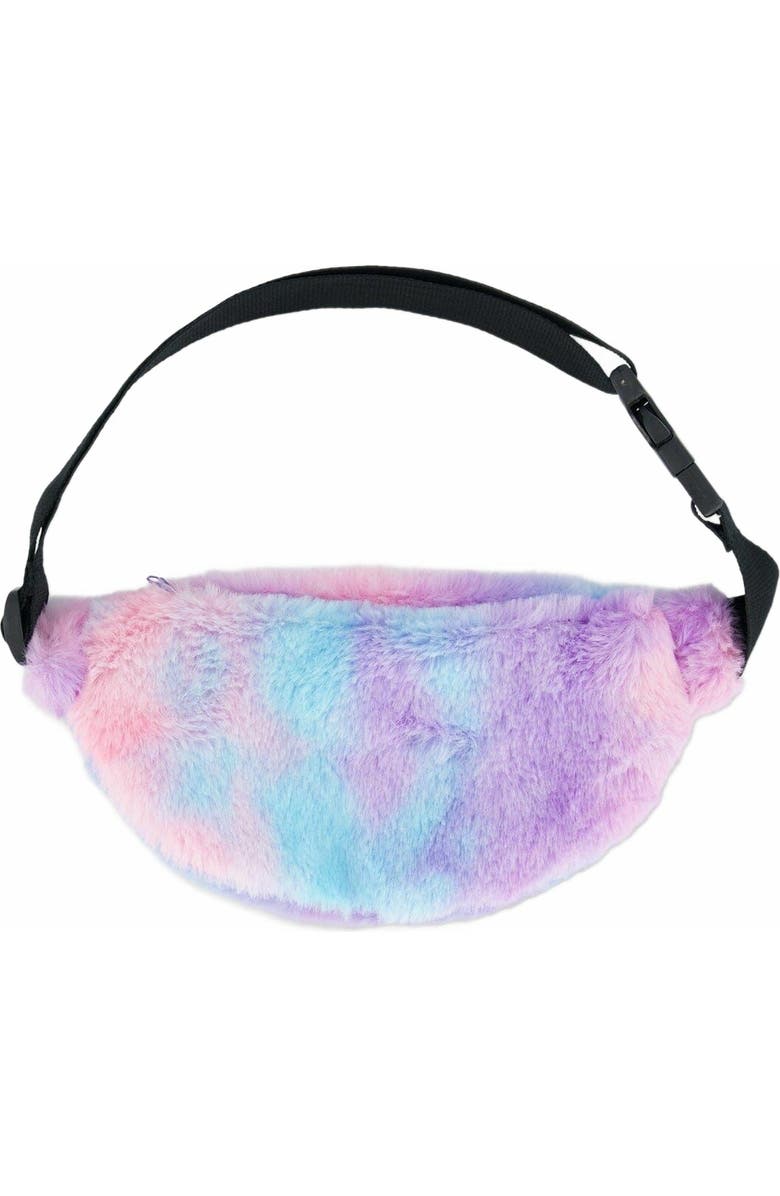 Deux par Deux Girl's Faux Fur Fanny Bag Multicolor, Alternate, color,