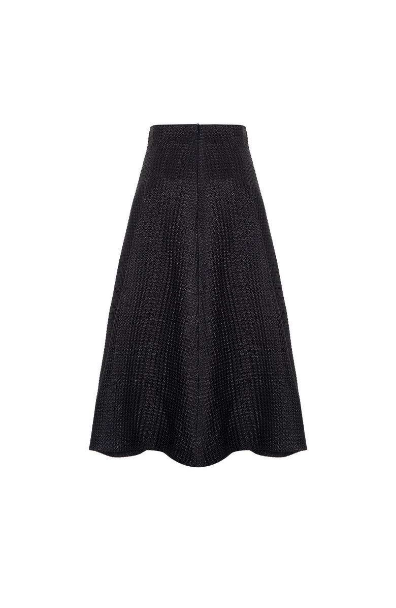 THEO The Label Cleo Jacquard Fluted Midi Skirt, Alternate, color,