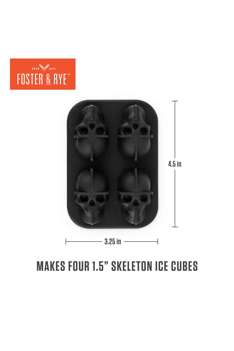 Skull Ice Mold, Alternate, color, Black