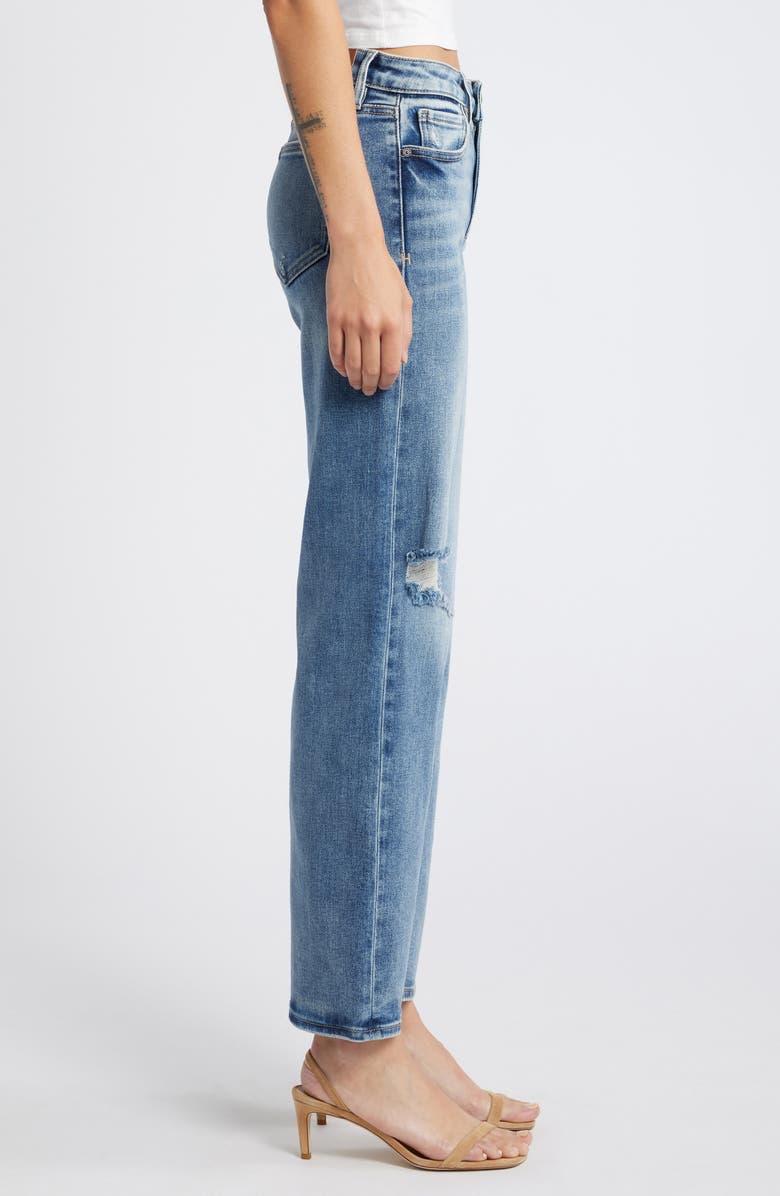 HIDDEN JEANS Ripped Straight Leg Jeans, Alternate, color, Dark Wash