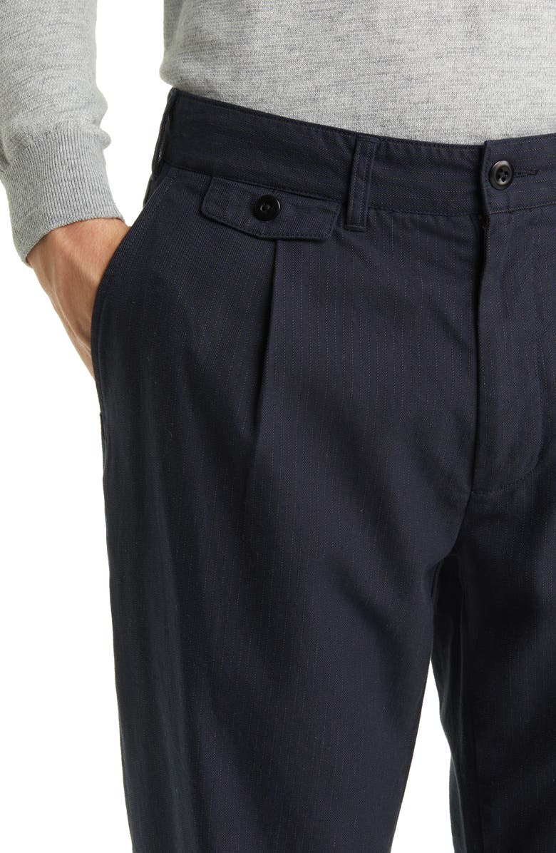 Rails Marcellus Pinstripe Stretch Pleated Pants, Alternate, color,