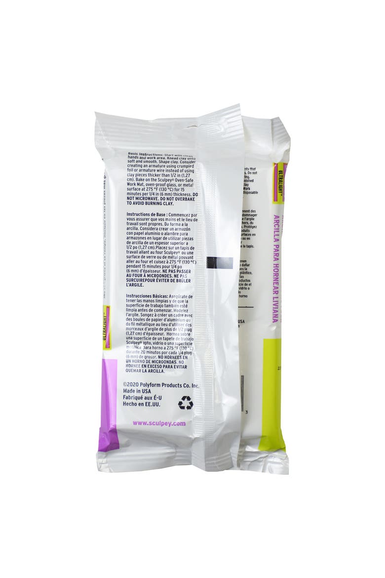 Super Sculpey Ultralight White 8oz Pack Lightweight Polymer, Alternate, color, Multicolored