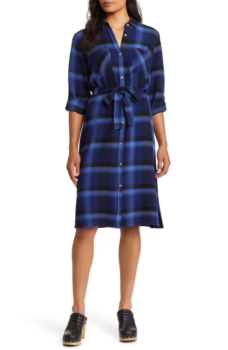 Hatley Gwen Plaid Long Sleeve Shirtdress, Main, color, 