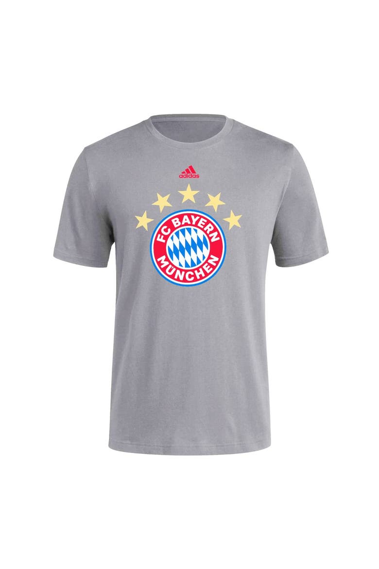 Men's adidas Gray Bayern Munich Three-Stripe T-Shirt, Alternate, color, Gray