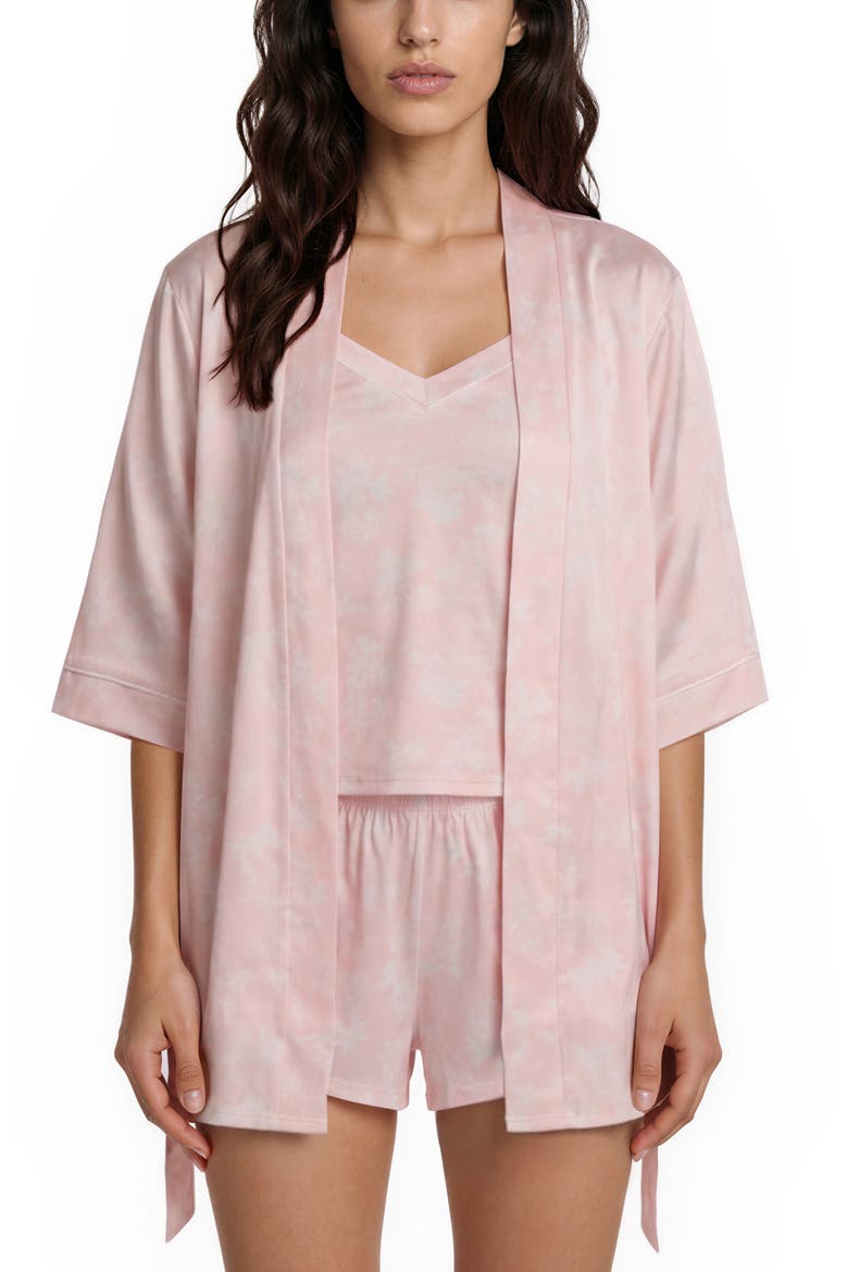 Martha Short Pajamas & Robe Set, Main, color, PINK