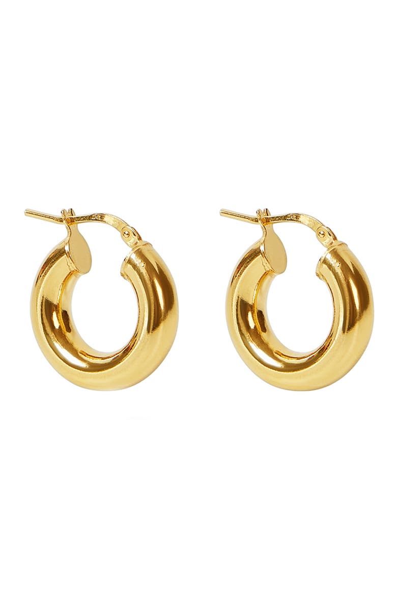 Chunky Tube Hoop Earrings, Alternate, color, GOLD