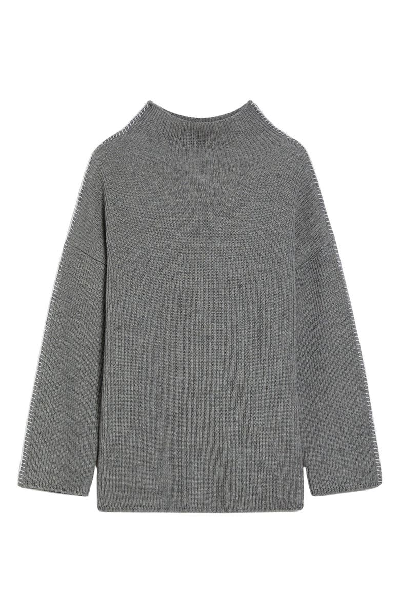Max Mara Leisure Fanfara Funnel Neck Wool Sweater, Alternate, color, 