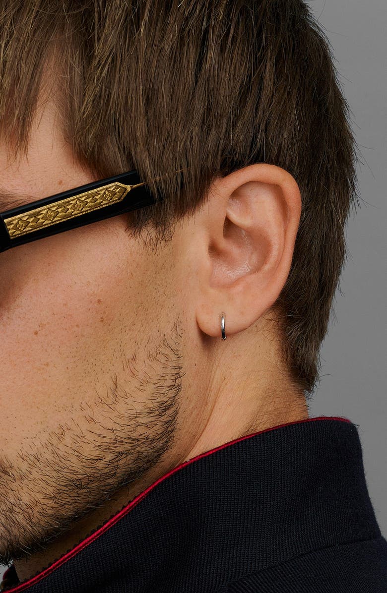 Nialaya Sterling Silver Hoop Earrings, Alternate, color, Sterling Silver