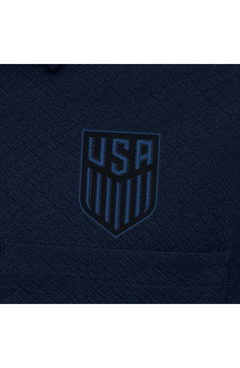 ANTIGUA Men's Antigua Navy USMNT Streamer Diamond Button-Up Shacket, Alternate, color, Navy