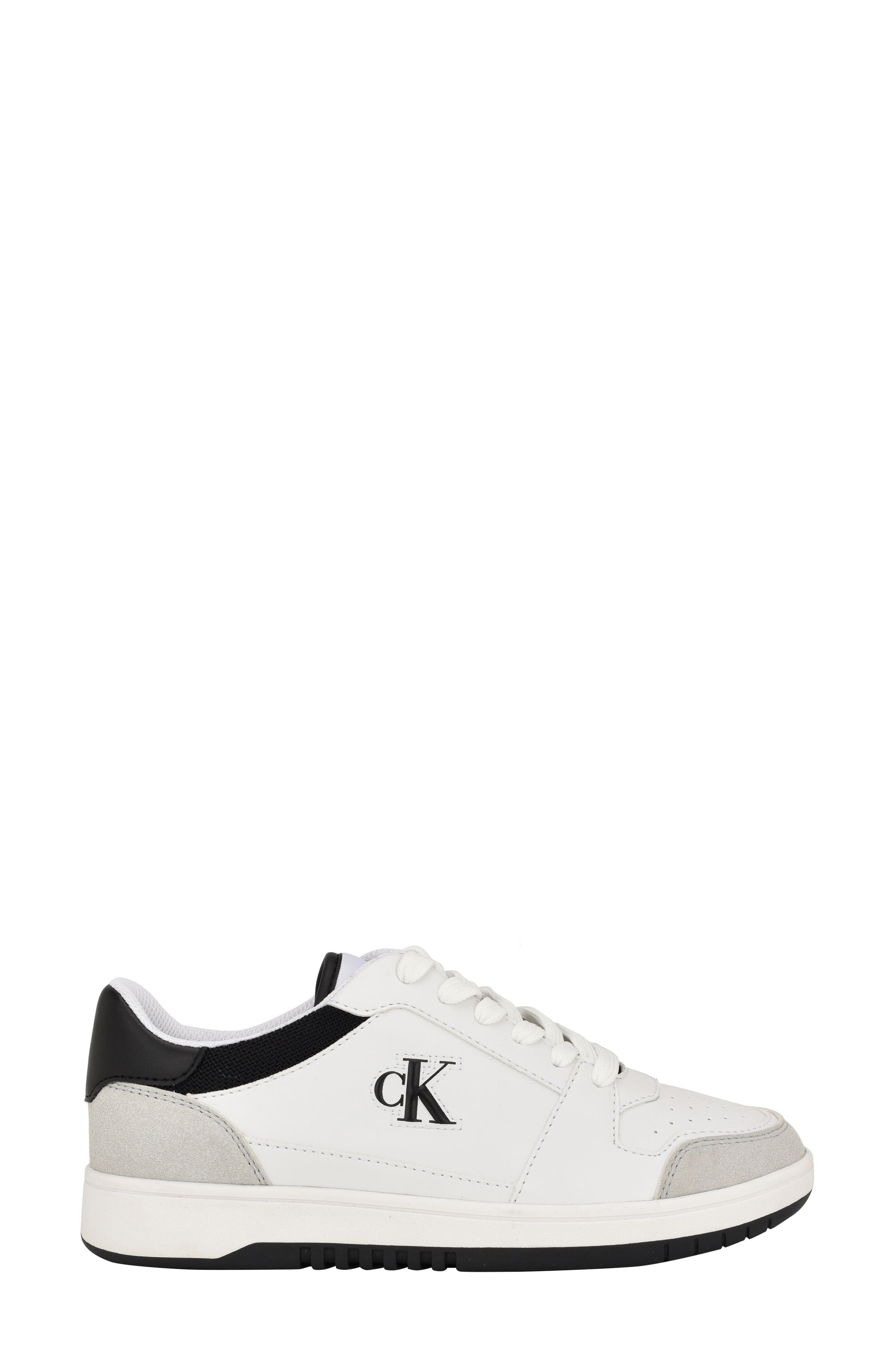 Calvin Klein Hania Low Top Sneaker, Alternate, color, White