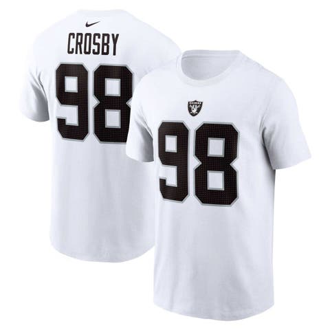 Men's Nike Maxx Crosby White Las Vegas Raiders Player Name & Number T-Shirt