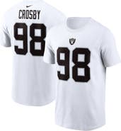 Nike Men's Nike Maxx Crosby White Las Vegas Raiders Player Name & Number T-Shirt