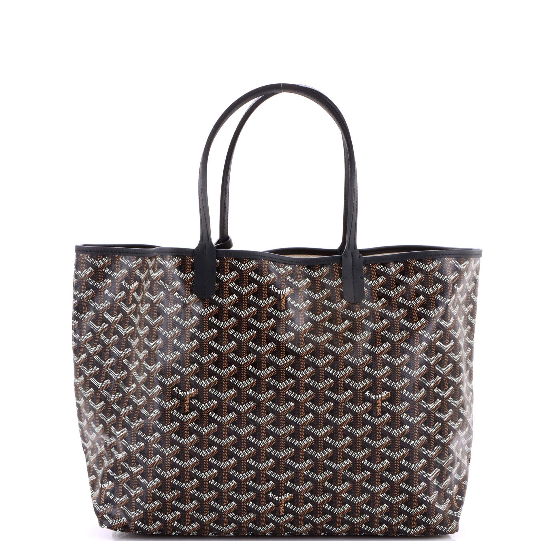 Pre-Owned Goyard Saint Louis Tote Coated Canvas PM, Main, color, Black