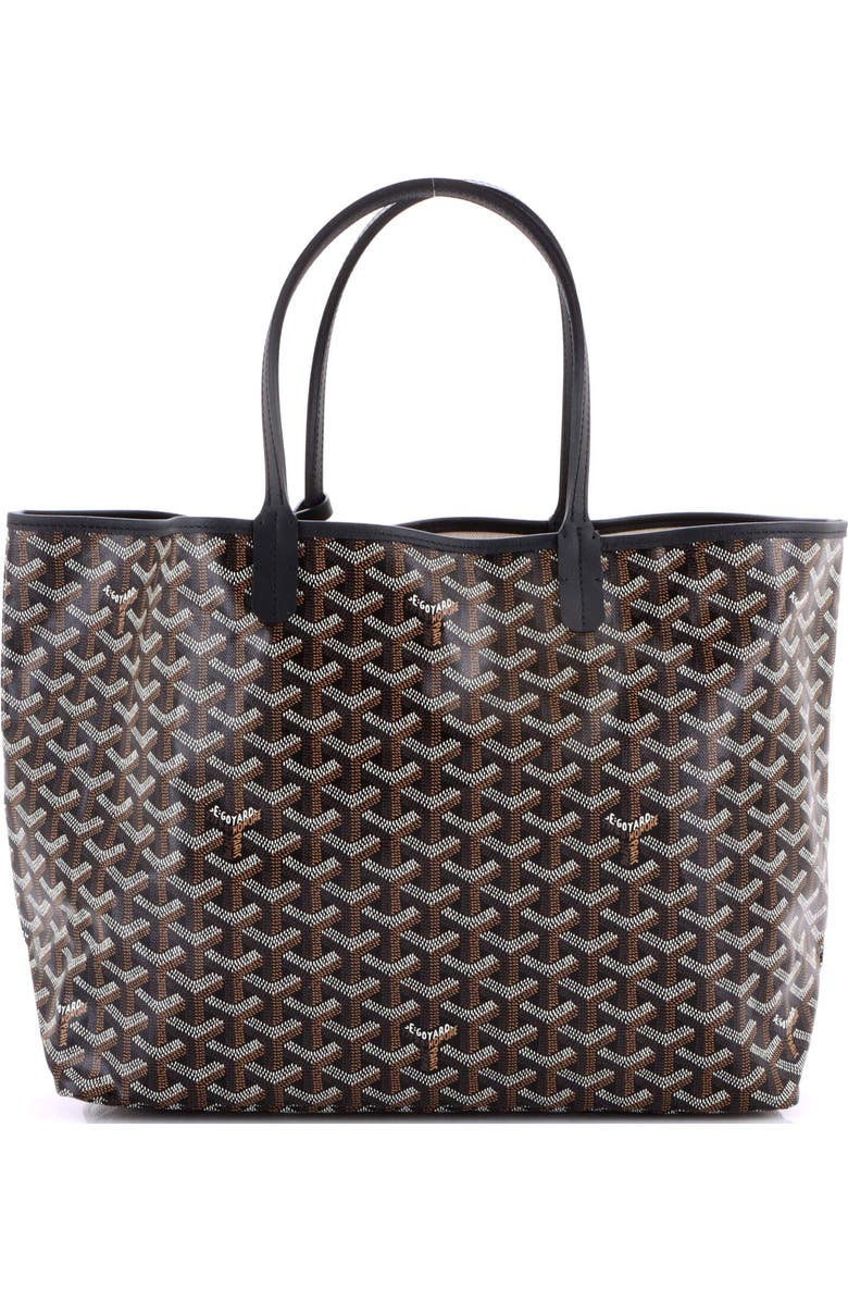 Pre-Owned Goyard Saint Louis Tote Coated Canvas PM, Main, color, Black