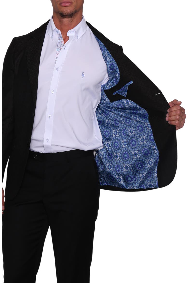 Black Jacquard Dinner Jacket, Alternate, color, BLACK