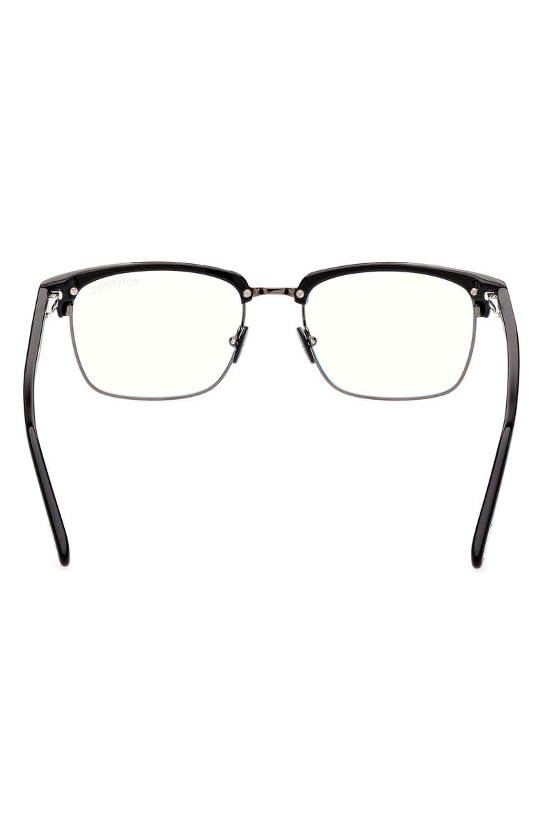 TOM FORD 54mm Browline Blue Light Blocking Glasses, Alternate, color,