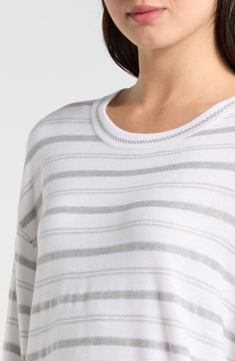 Splendid Finn Stripe Sweater, Alternate, color, Eucalyptus Green/ White