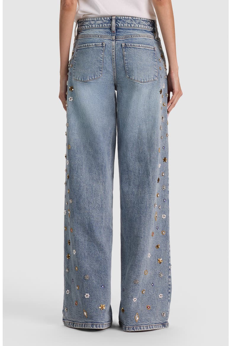 Amazing Crystal Embellished Low Rise Baggy Jeans, Alternate, color, FIONA VINTAGE BLUE