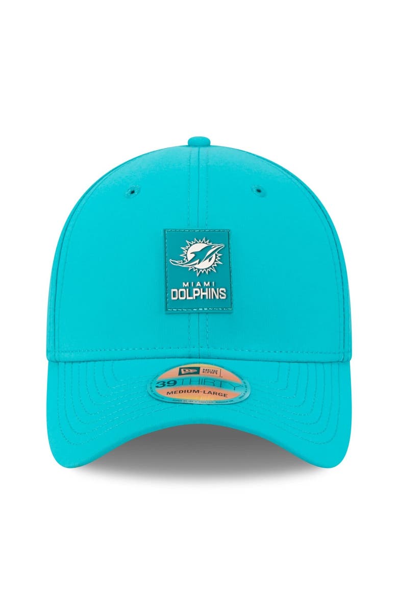 Men's New Era Aqua Miami Dolphins 2025 Sideline 39THIRTY Flex Hat, Alternate, color, Aqua