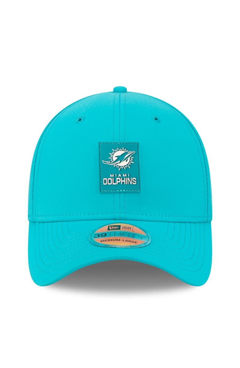 New Era Men's New Era Aqua Miami Dolphins 2025 Sideline 39THIRTY Flex Hat, Alternate, color, Aqua