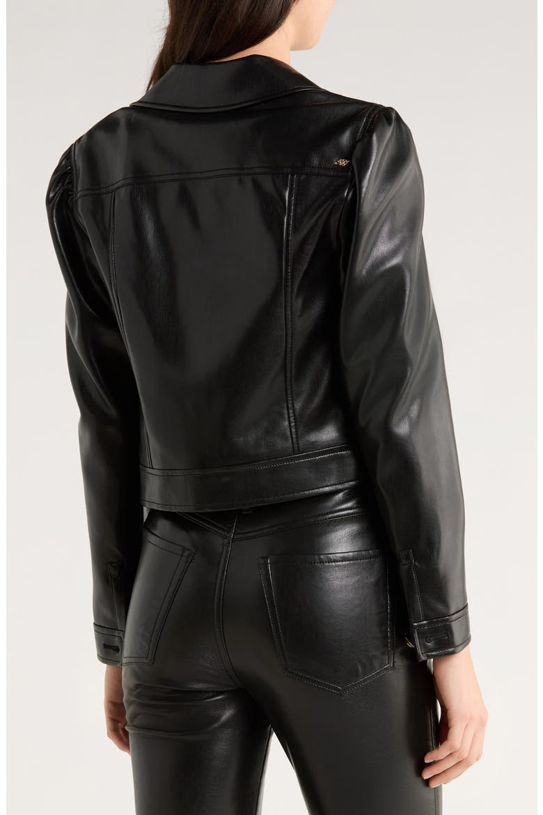 Deryn Faux Leather Jacket, Alternate, color, BLACK