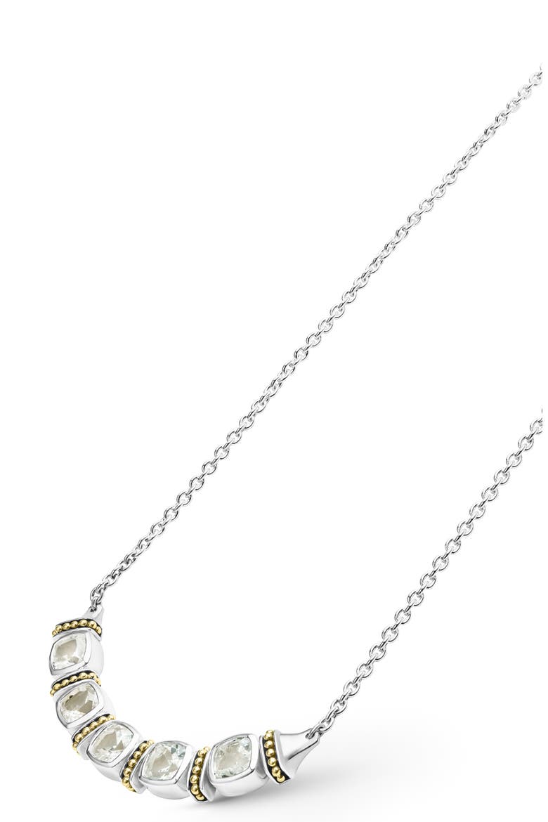 Rittenhouse White Topaz Pendant Necklace, Alternate, color, GOLD