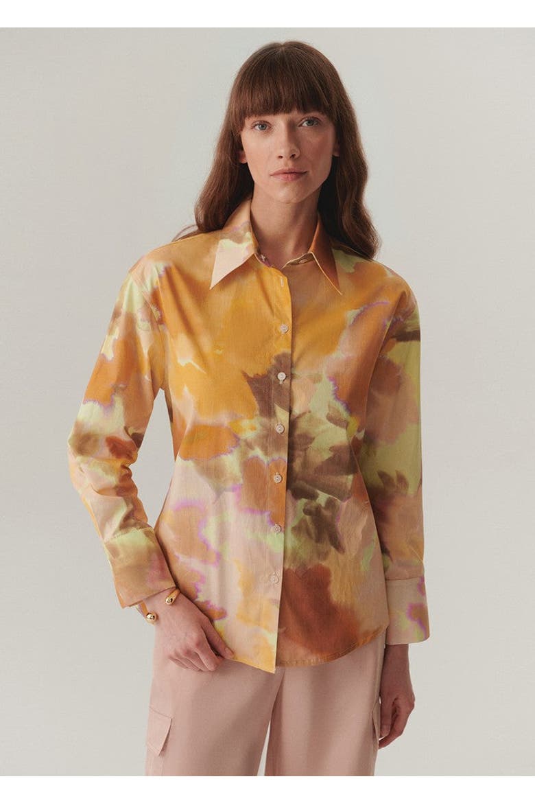 Chloris Long Sleeve Shirt, Alternate, color, Orange